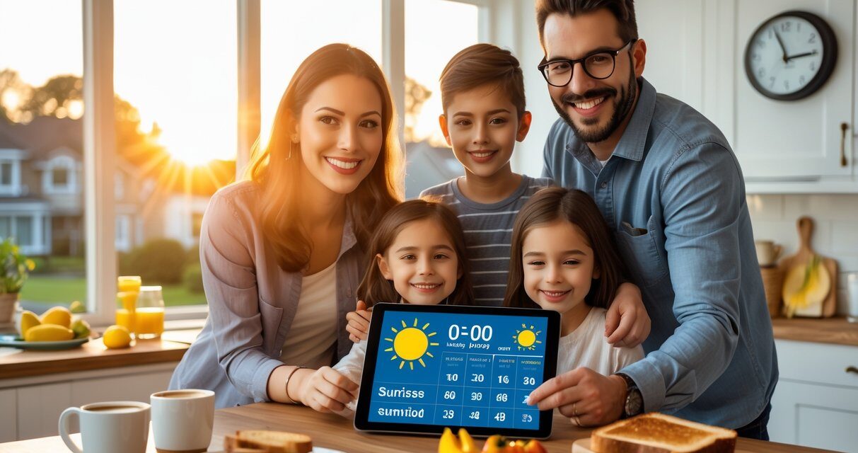 Sådan planlægger du familiens morgenrutine efter hvornår solen står op