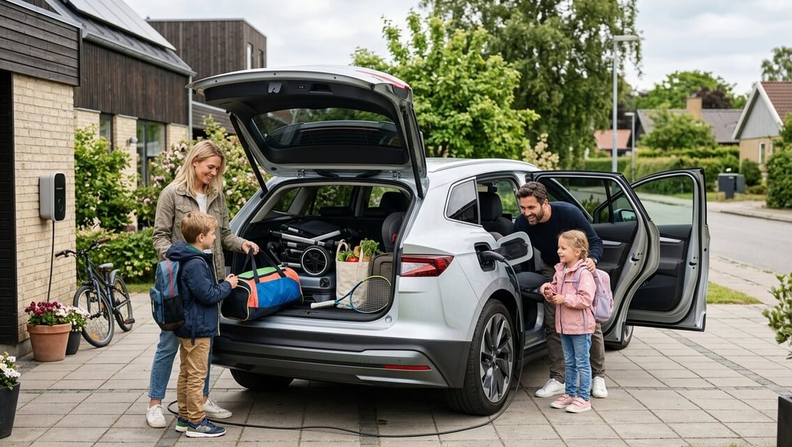 Elbil som familiebil – plads, rækkevidde og hverdag