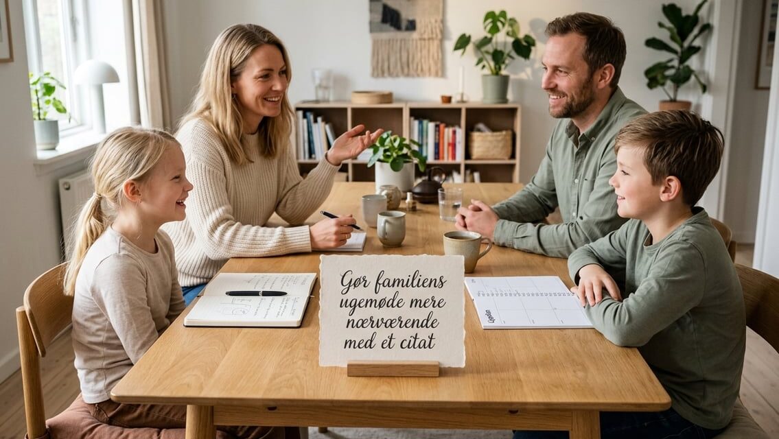 Gør familiens ugemøde mere nærværende med et citat