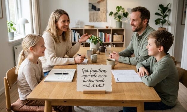 Gør familiens ugemøde mere nærværende med et citat